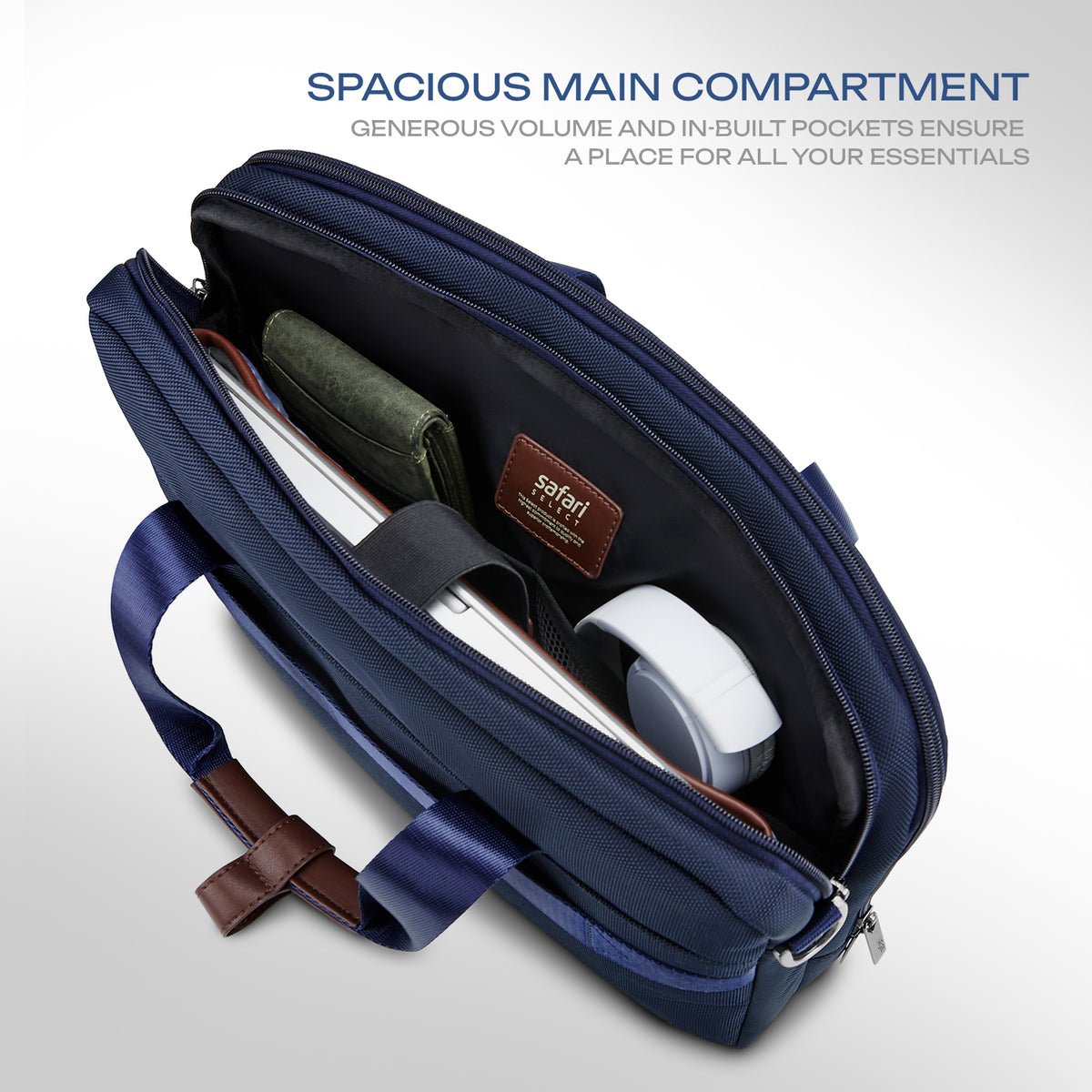 Safari Sterling 6L Messenger Bag with Dual compartments - Navy Blue