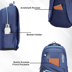 Safari Aura 37L Blue Laptop Backpack