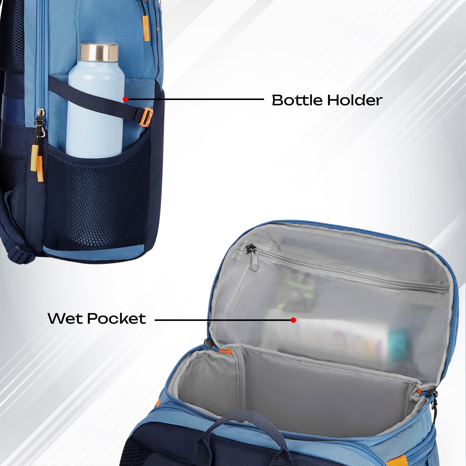 Safari Quest 45L Pearl Blue Laptop Backpack
