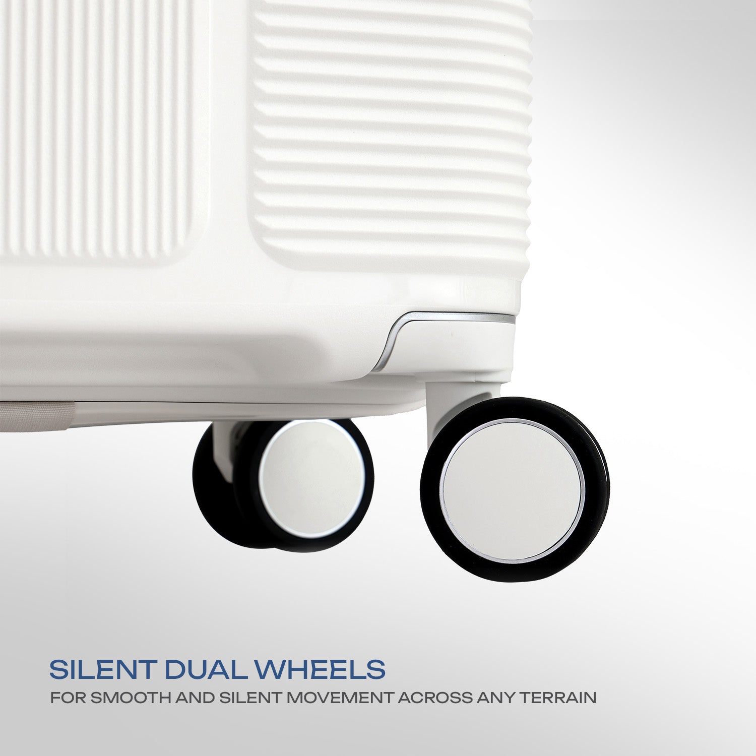 Safari Trunk Pro Trolley Bag with TSA lock and Dual Wheels - Winter White