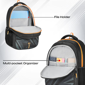 Safari Triplex 37L Black School Backpack