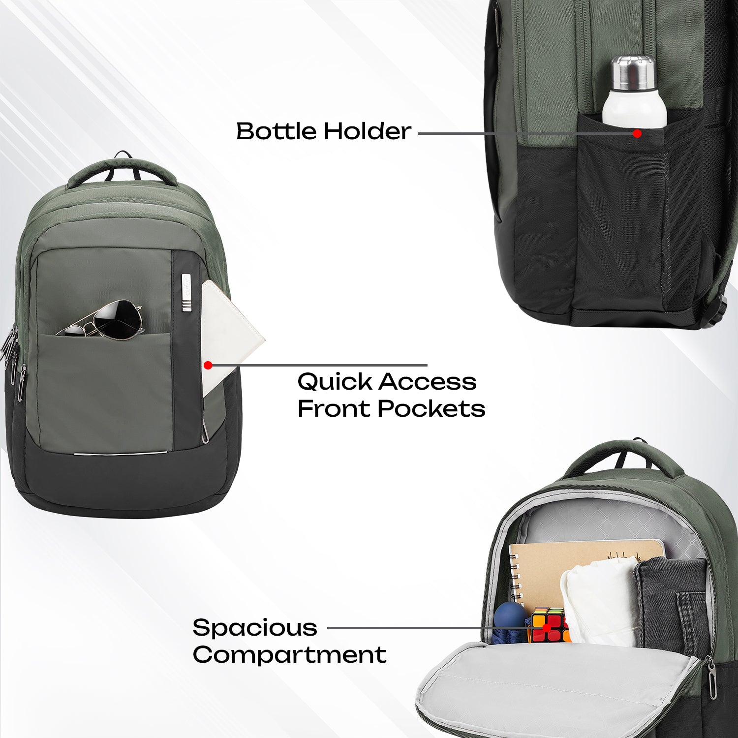 Safari Zen 34L Olive Laptop Backpack