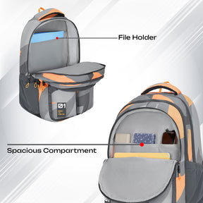 Safari Bonus 37L Grey School Backpack