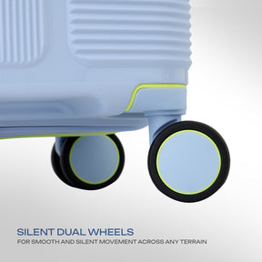 Safari Trunk Pro Trolley Bag with TSA lock and Dual Wheels - Wisteria Blue