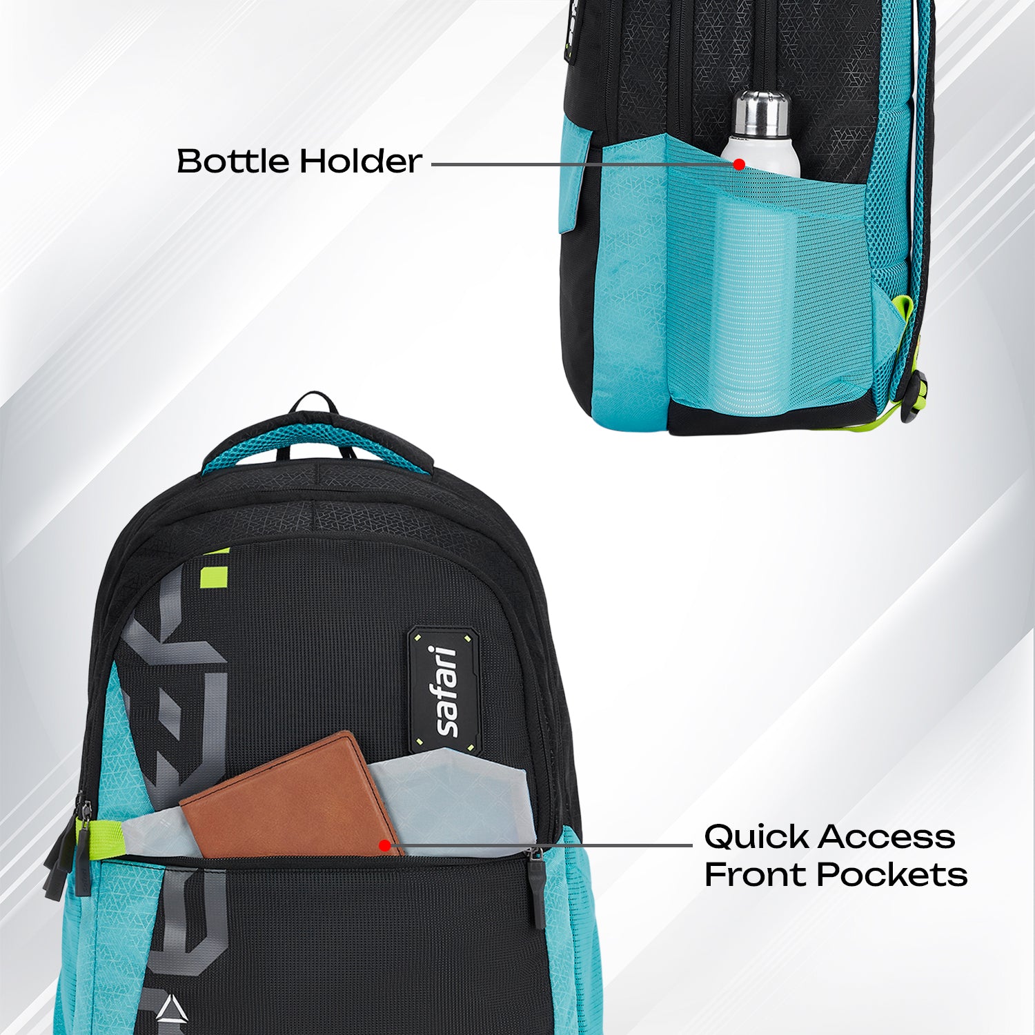 Safari Bonus 37L Black School Backpack