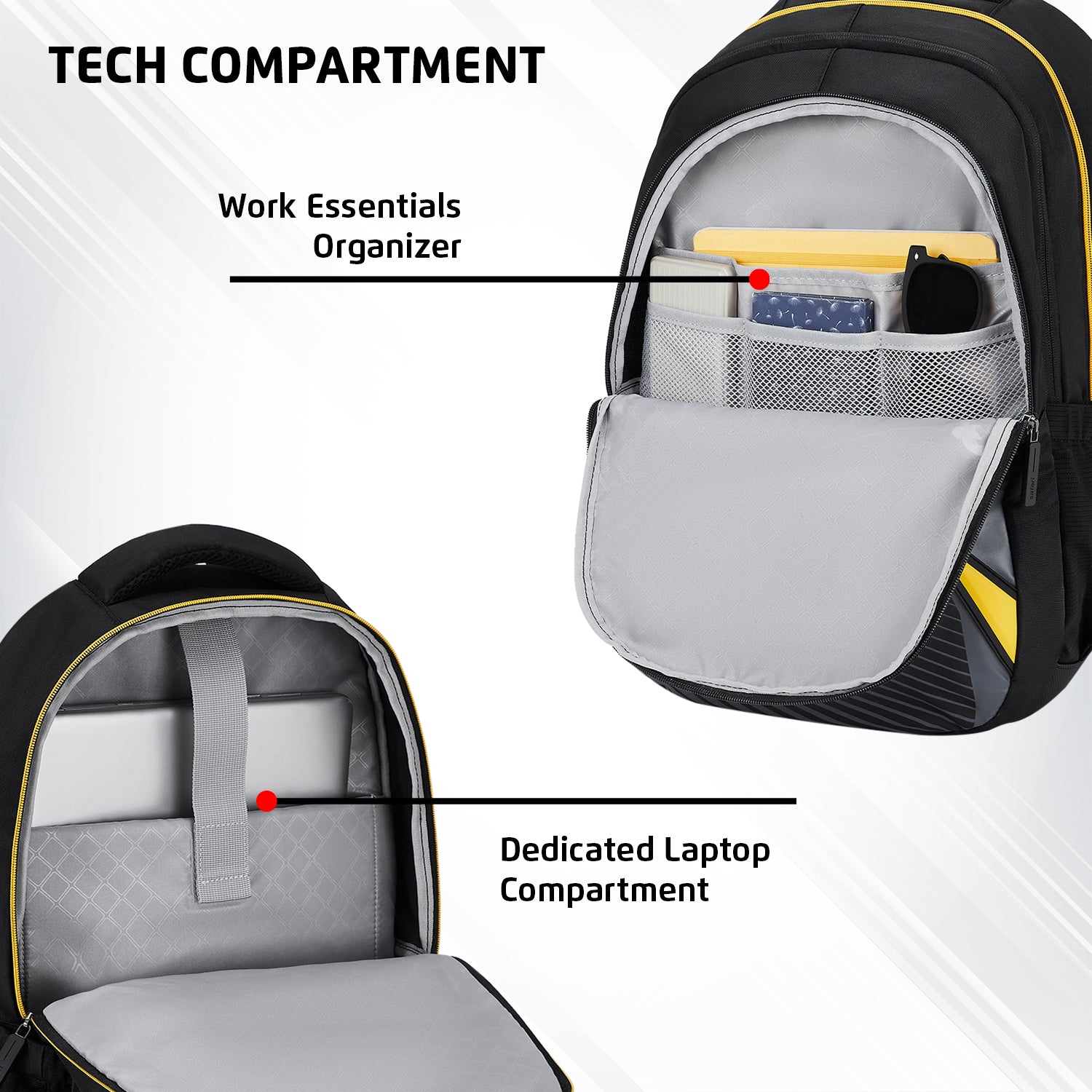 Safari Aura 37L Black Laptop Backpack