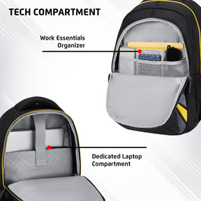 Safari Aura 37L Black Laptop Backpack