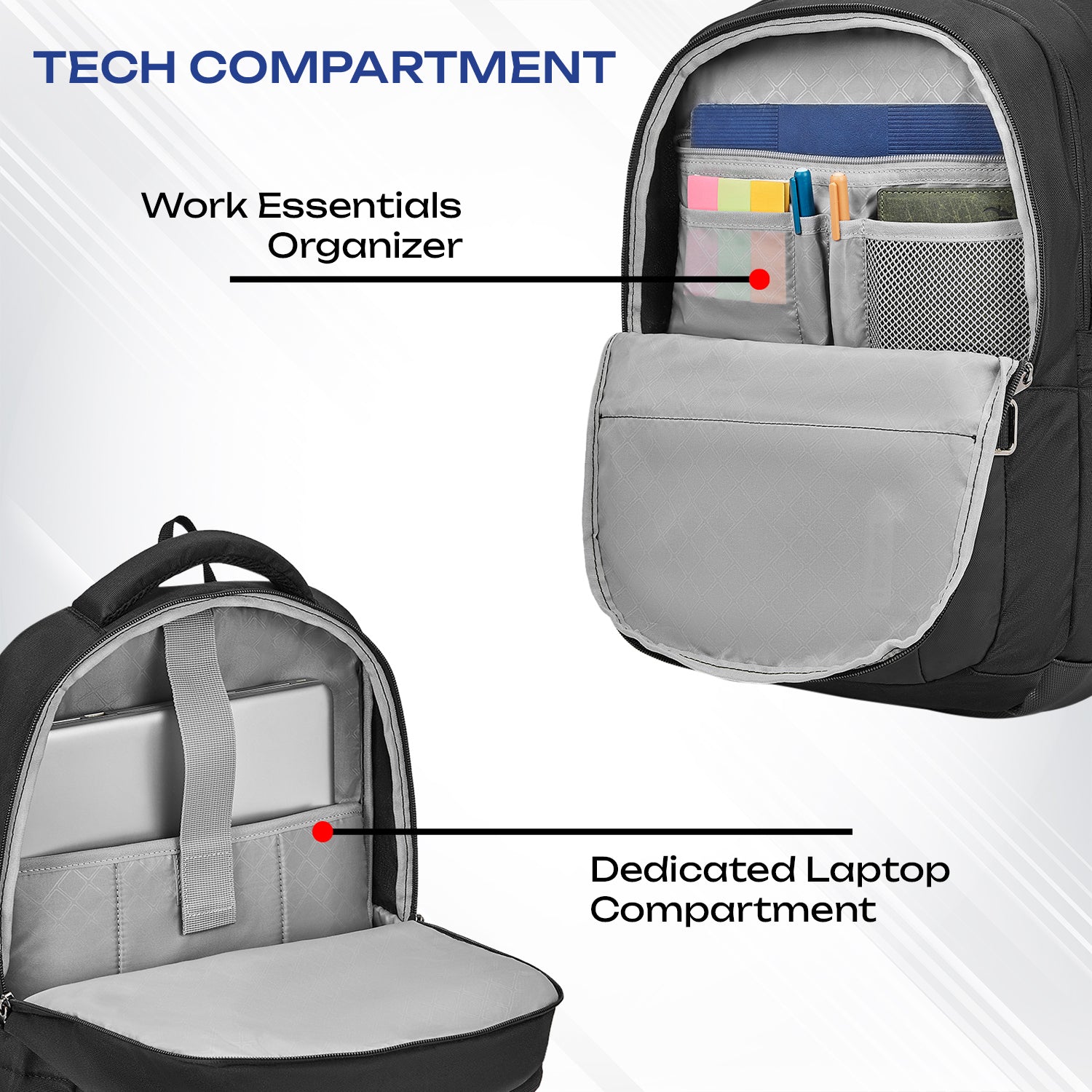 Safari Zen 34L Black Laptop Backpack