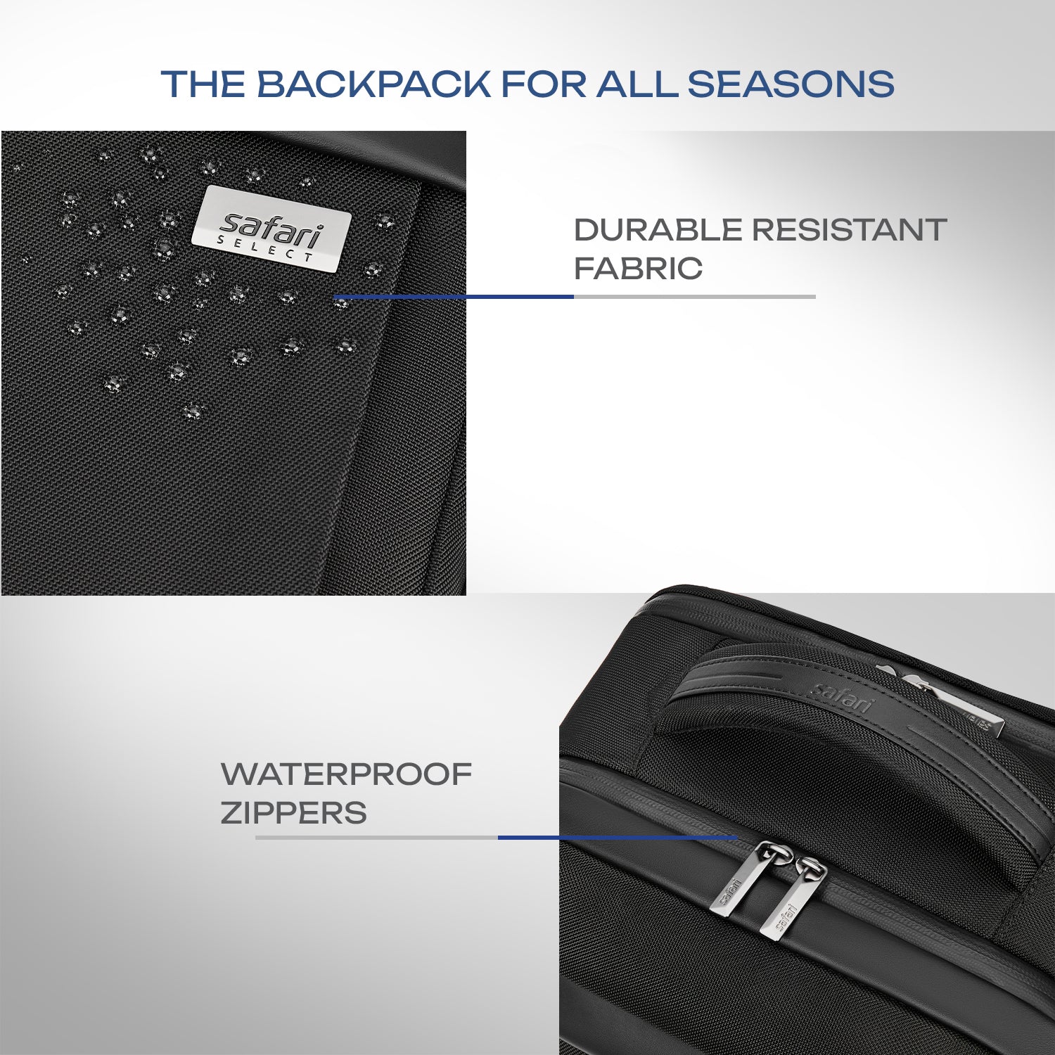 Safari Nexus 19L Black Formal Backpack with Laptop Sleeve