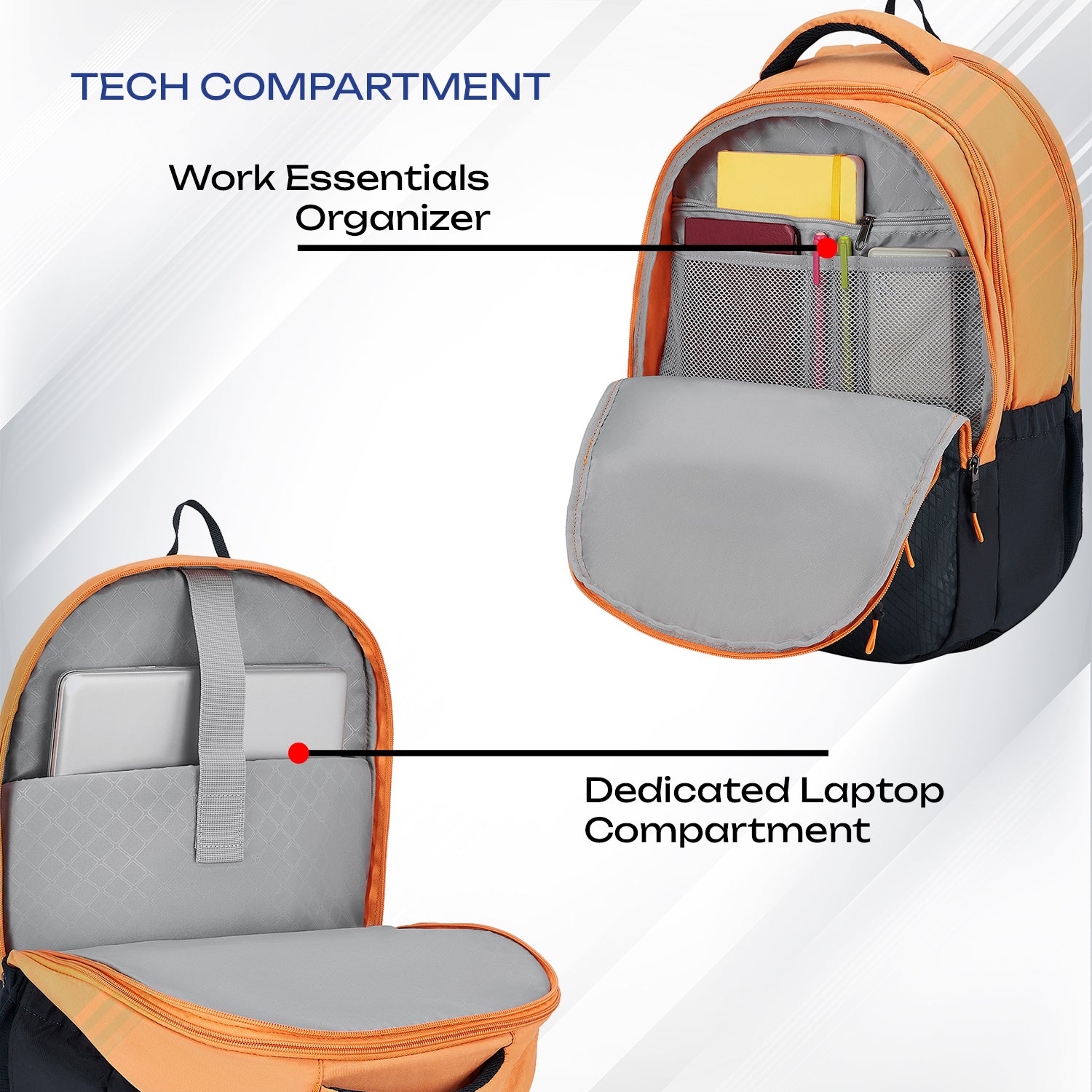 Safari Expand 43L Orange Laptop Backpack