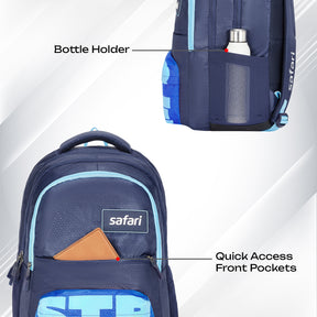 Safari Bonus 37L Blue School Backpack