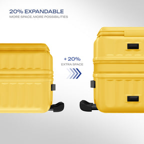 Safari Select Froniq Yellow Front opening Trolley Bag with TSA Lock, Dual wheels and Anti-Theft Zipper