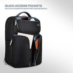 Safari Noir 31L Black Formal Backpack with Laptop Sleeve