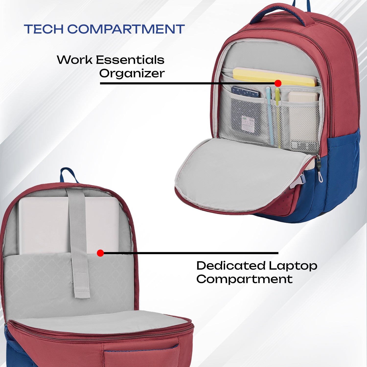 Safari Expand 43L Red Laptop Backpack