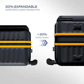 Safari Select Froniq Carbon Front opening Trolley Bag with TSA Lock, Dual wheels and Anti-Theft Zipper