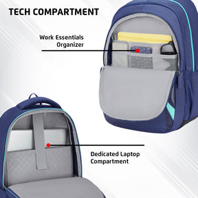 Safari Aura 37L Blue Laptop Backpack