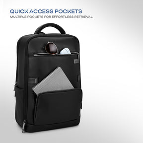 Safari Orion 20L Black Formal Backpack with Laptop Sleeve