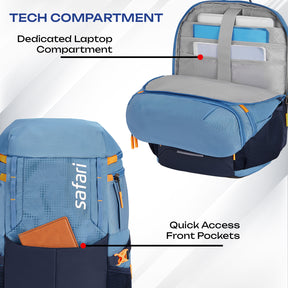 Safari Quest 45L Pearl Blue Laptop Backpack