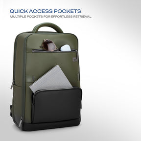 Safari Orion 20L Olive Formal Backpack with Laptop Sleeve