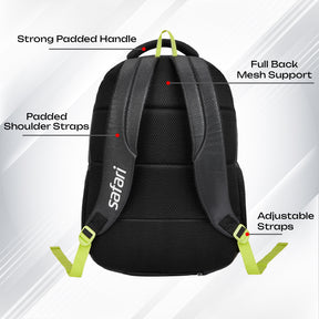 Safari Triplex 37L Black School Backpack