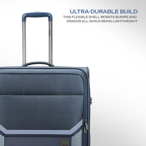 Safari Select Panorama Trolley Bag with Dual Wheels, TSA Lock and Anti-Theft Zipper (Cosmic Blue)