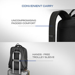 Safari Nexus 19L Black Formal Backpack with Laptop Sleeve