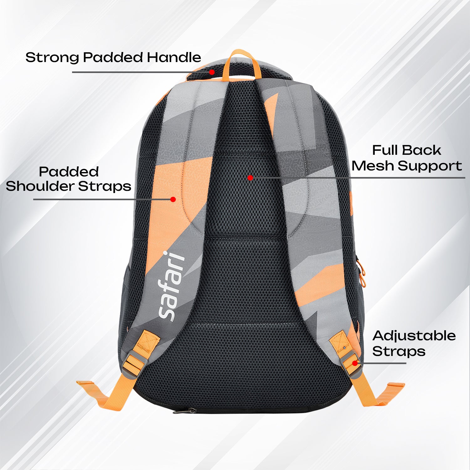 Safari Bonus 37L Grey School Backpack