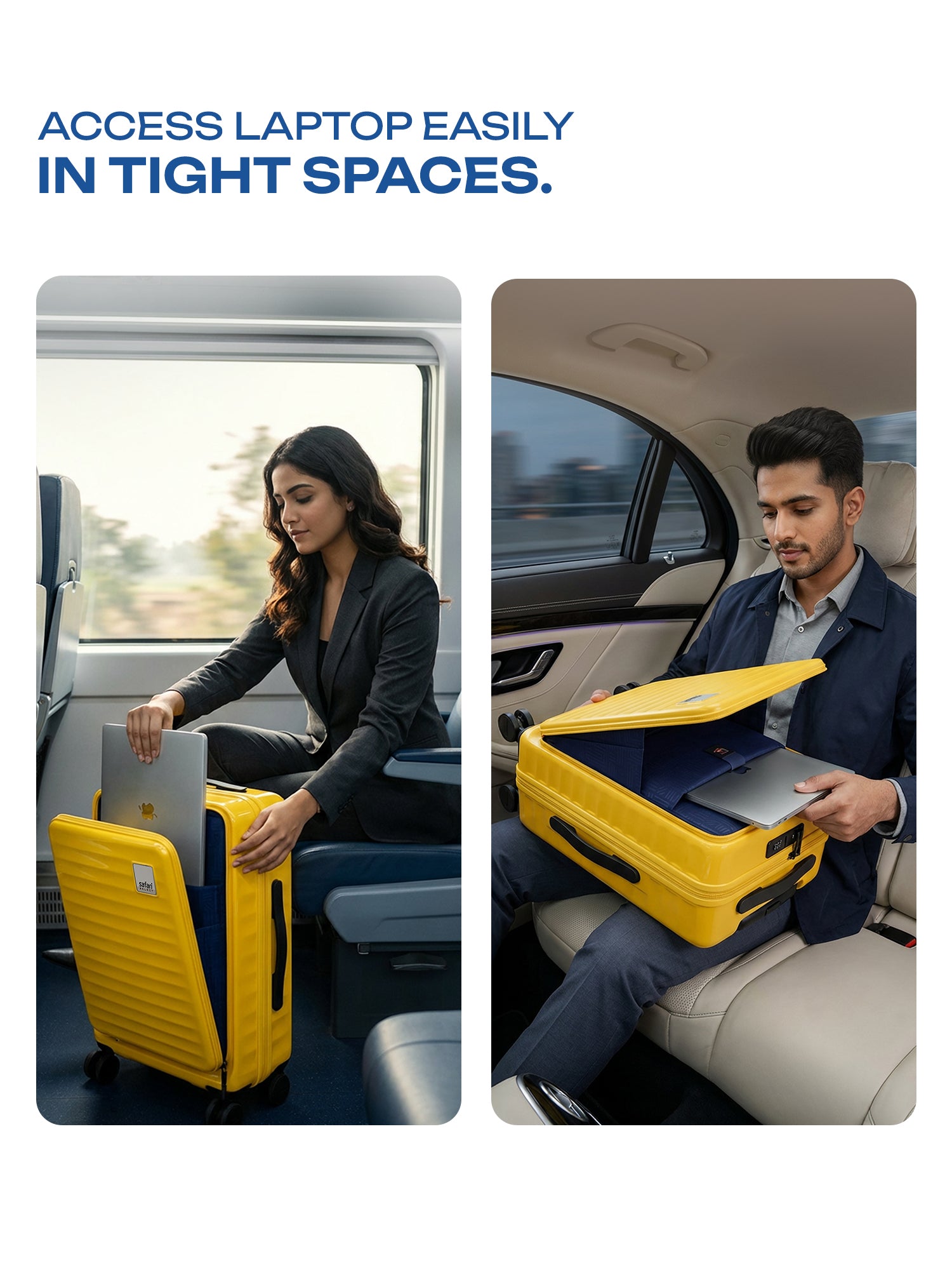 Safari Select Froniq Trolley Bag - Yellow