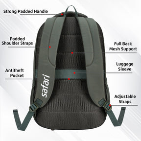 Safari Aura 37L Olive Laptop Backpack