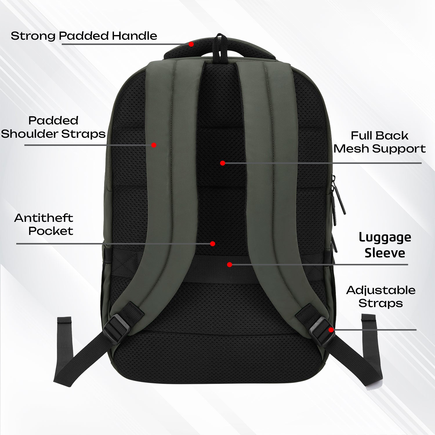 Safari Smart 30L Olive Laptop Backpack