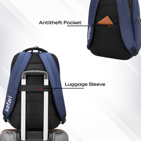 Safari Zen 34L Navy Blue Laptop Backpack