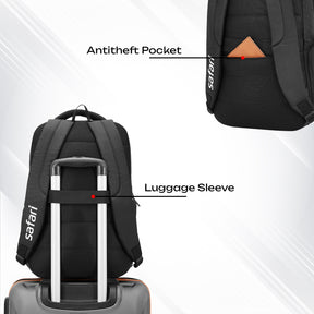 Safari Zen 34L Black Laptop Backpack