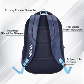 Safari Bonus 37L Blue School Backpack