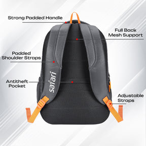 Safari Quadro 6 43L Black School Backpack