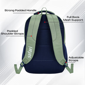 Safari Triplex 5 37L Sage Green School Backpack