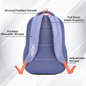 Safari Triplex 37L Blue School Backpack