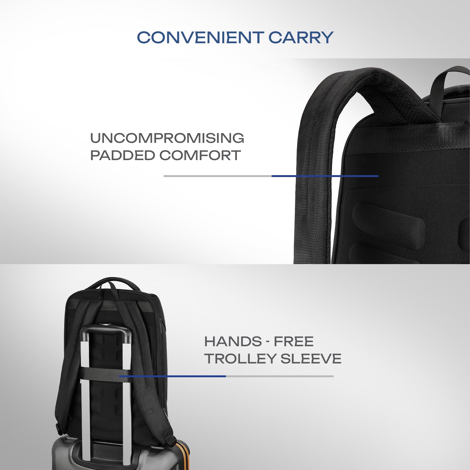 Safari Pixel 23L Black Formal Backpack with Laptop Sleeve