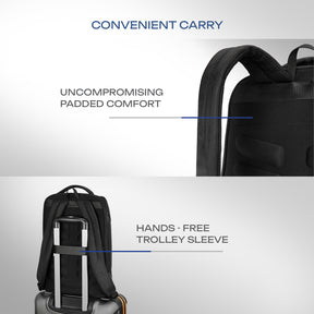 Safari Pixel 23L Black Formal Backpack with Laptop Sleeve