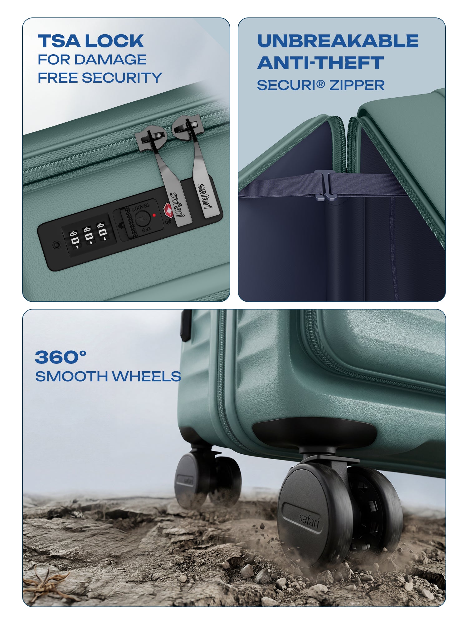 Safari Select Froniq Trolley Bag - Fresh mint