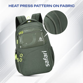 Safari Quadro 5 43L Olive School Backpack