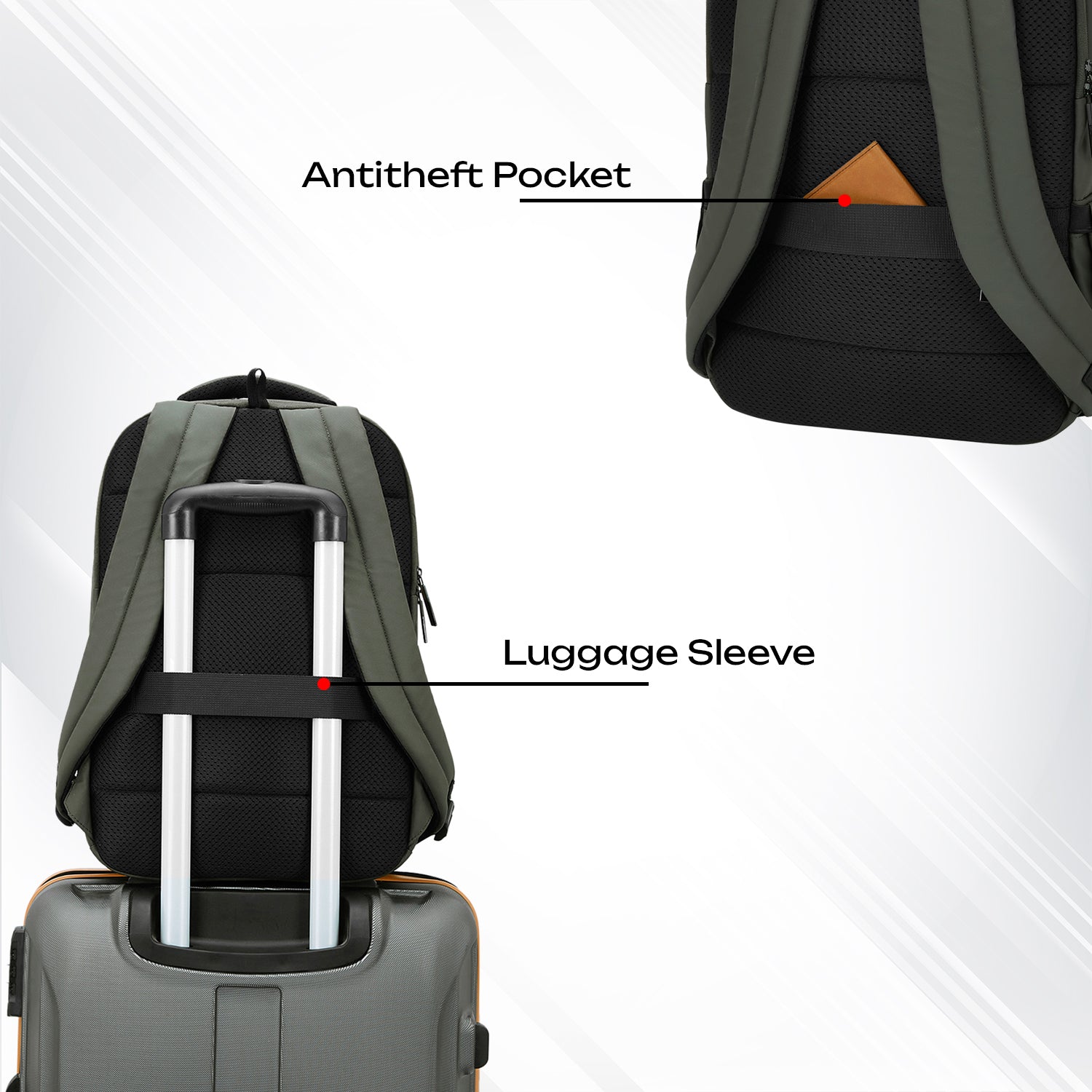 Safari Smart 30L Olive Laptop Backpack