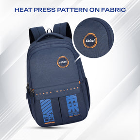 Safari Quadro 43L Blue School Backpack