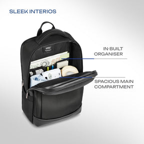 Safari Nexus 19L Black Formal Backpack with Laptop Sleeve