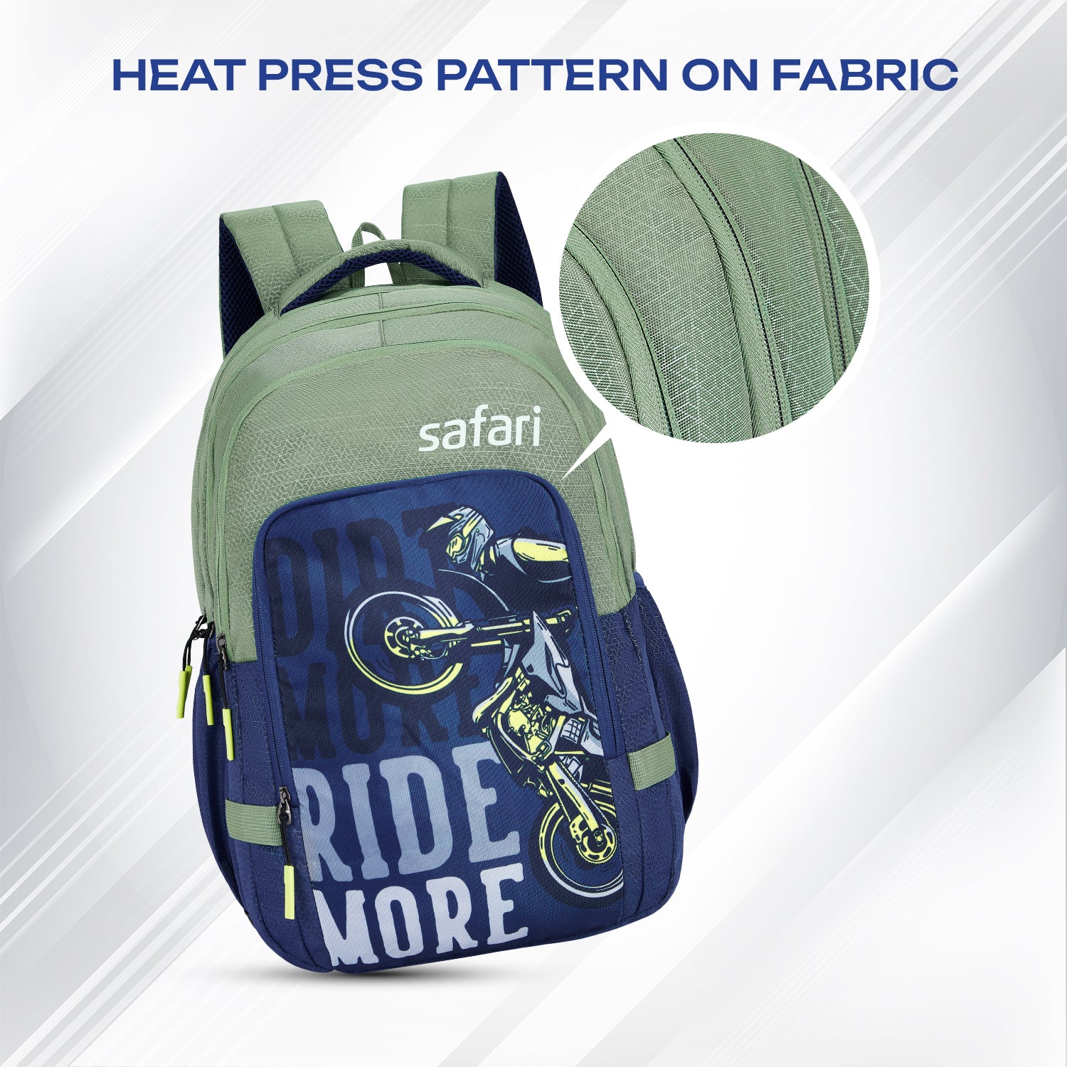 Safari Triplex 5 37L Sage Green School Backpack