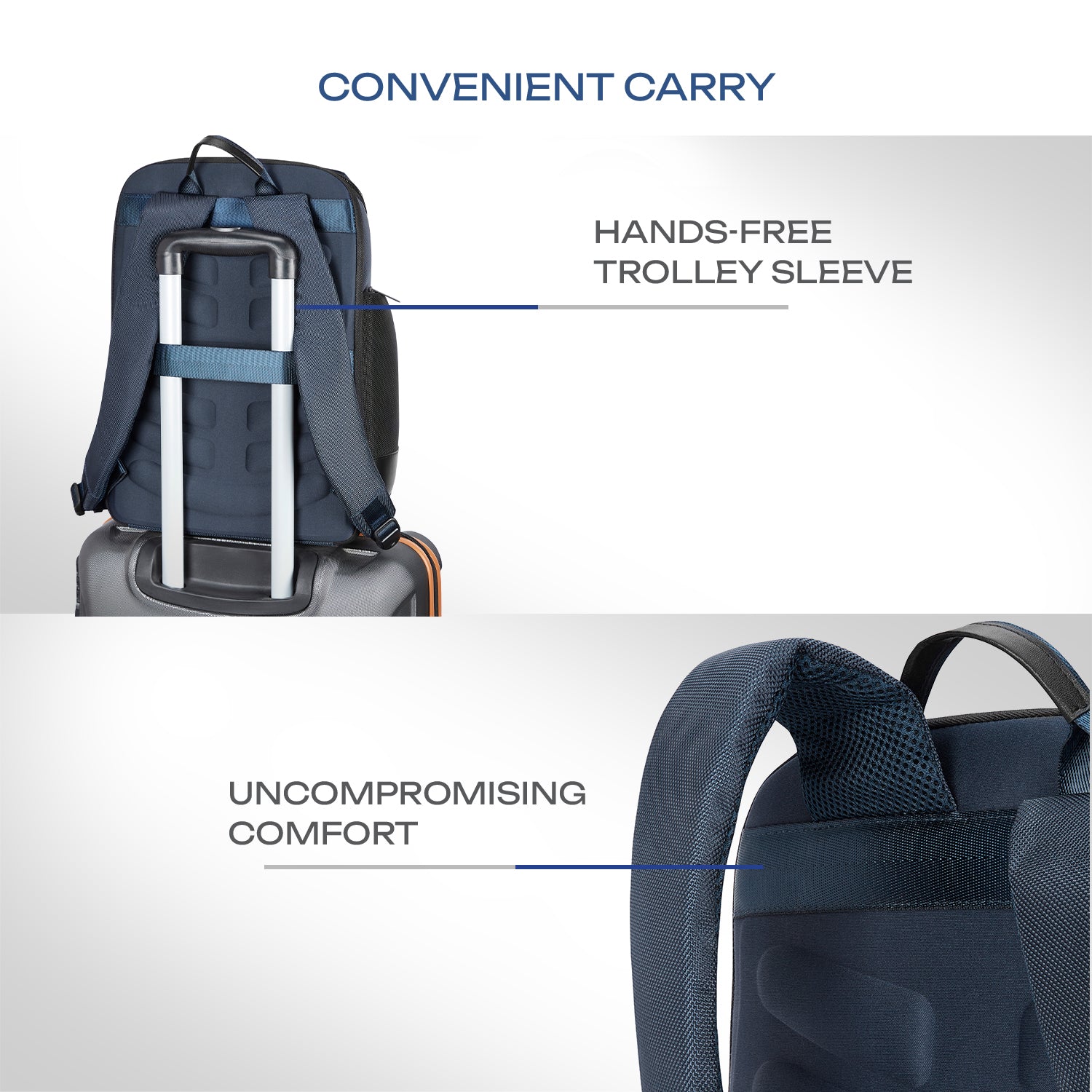 Safari Lexon 24L Blue Formal Backpack with Laptop Sleeve