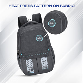 Safari Quadro 43L Grey School Backpack