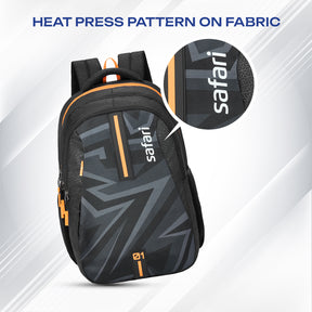 Safari Triplex 37L Black School Backpack