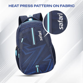 Safari Triplex 6 37L Blue School Backpack