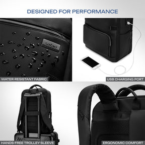Safari Orion 20L Black Formal Backpack with Laptop Sleeve