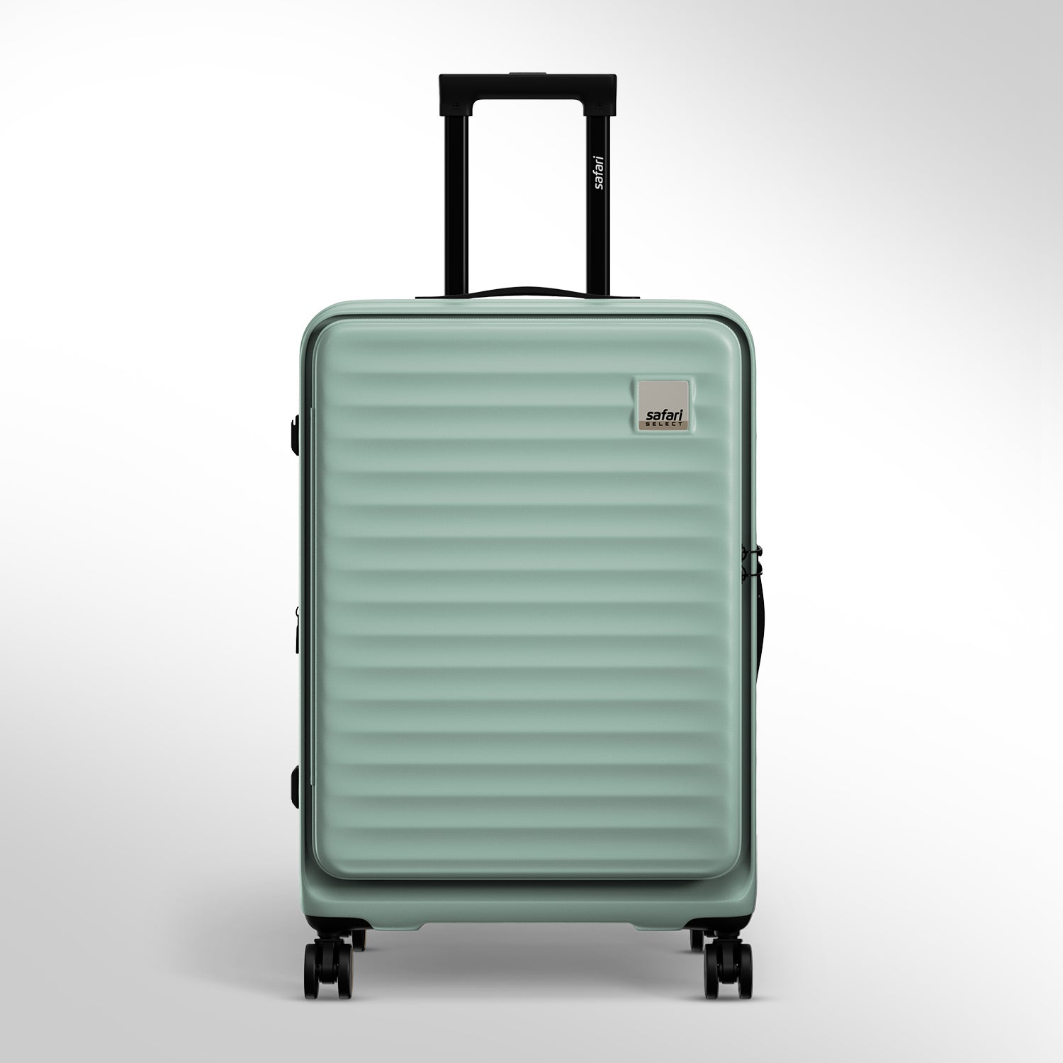 Safari Select Froniq Fresh mint Front opening Trolley Bag with TSA Lock, Dual wheels and Anti-Theft Zipper
